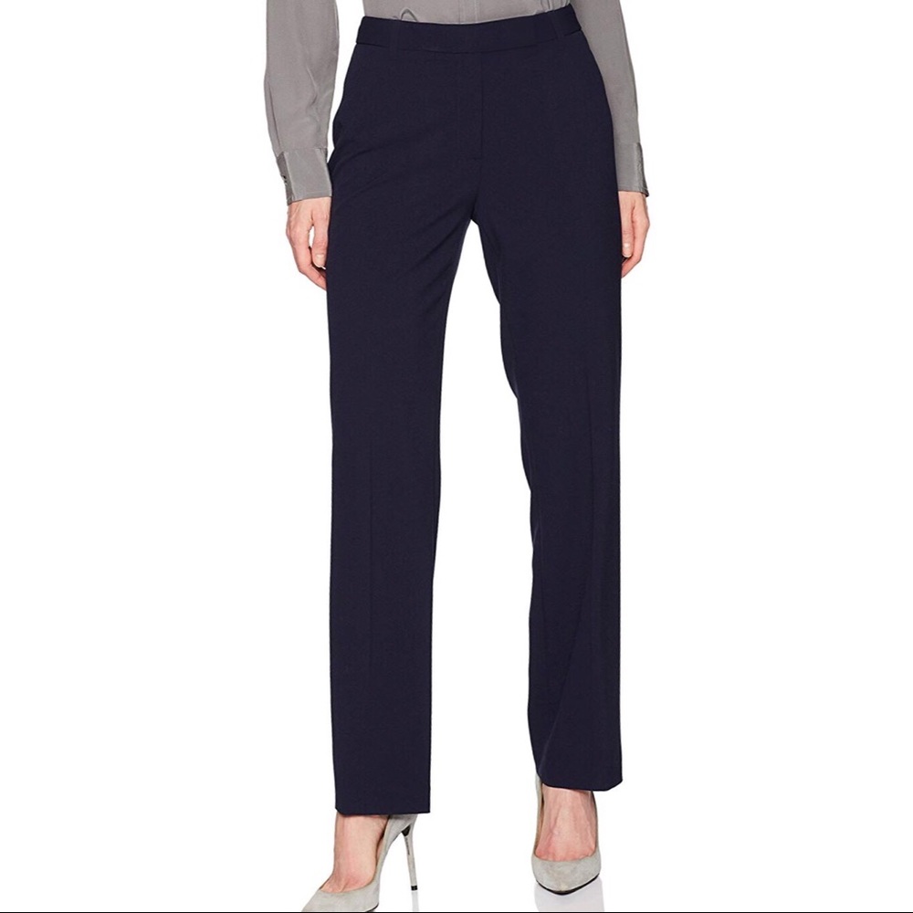 🆕 Chaus Women’s Dress Work Pants Navy Blue NWOT L